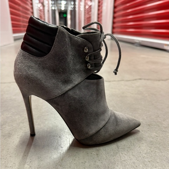 Casadei Charcoal Suede Pumps